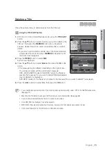 Preview for 75 page of Samsung DVD-HR770 User Manual