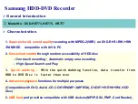 Preview for 3 page of Samsung DVD-HR773 Training Manual
