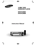 Samsung DVD-K300B Instruction Manual preview