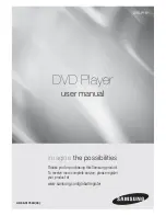 Preview for 1 page of Samsung DVD P191 - MULTI REGION CODE FREE DVD PLAYER. THIS PLAYER PLAYS DVDS User Manual