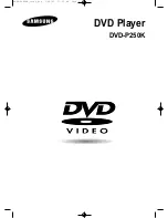 Samsung DVD-P250K Instruction Manual preview