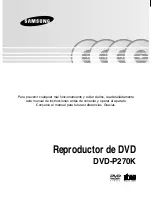 Samsung DVD-P270K Manual De Usuario preview