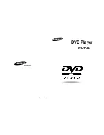 Предварительный просмотр 1 страницы Samsung DVD-P347 Manual