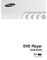 Samsung DVD-P475 User Manual preview