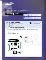 Предварительный просмотр 1 страницы Samsung DVD-R100E Quick Setup Manual