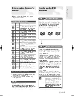 Предварительный просмотр 9 страницы Samsung DVD-R122 Instruction Manual