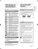 Preview for 9 page of Samsung DVD-R129 Instruction Manual