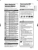 Preview for 9 page of Samsung DVD-R160 Instruction Manual