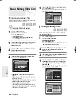 Preview for 62 page of Samsung DVD-R160 Instruction Manual