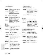 Preview for 78 page of Samsung DVD-R160 Instruction Manual