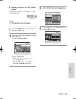 Preview for 85 page of Samsung DVD-TR520 Instruction Manual