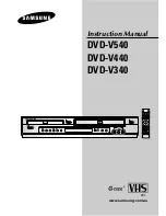 Предварительный просмотр 1 страницы Samsung DVD-V340 Instruction Manual