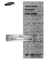 Samsung DVD-V3650 Instruction Manual preview