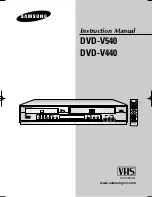 Samsung DVD-V440 Instruction Manual preview