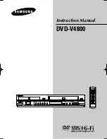 Preview for 1 page of Samsung DVD-V4800 Instruction Manual