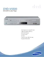 Samsung DVD-V5500 Specifications preview
