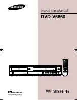 Preview for 89 page of Samsung DVD-V5650 Instruction Manual