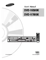 Samsung DVD-V6500K User Manual preview