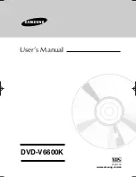 Samsung DVD-V6600K User Manual preview