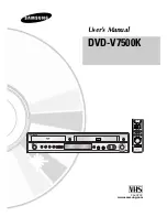 Samsung DVD-V7500K User Manual preview