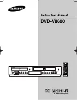 Samsung DVD-V8600 Instruction Manual preview