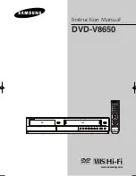 Samsung DVD-V8650 Instruction Manual preview