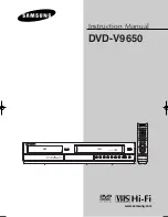 Предварительный просмотр 1 страницы Samsung DVD-V9650 Instruction Manual