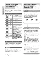 Preview for 10 page of Samsung DVD-VR300 Instruction Manual