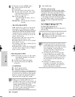 Предварительный просмотр 62 страницы Samsung DVD-VR325/ Instruction Manual