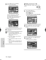 Предварительный просмотр 74 страницы Samsung DVD-VR325/ Instruction Manual