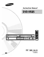 Preview for 1 page of Samsung DVD-VR325DVD-VR325 Instruction Manual