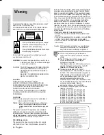 Preview for 2 page of Samsung DVD-VR335 Instruction Manual