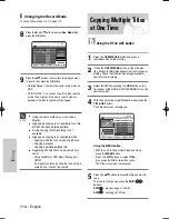 Предварительный просмотр 114 страницы Samsung DVDHR720 Instruction Manual