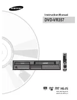 Samsung DVDVR357 - DVDr/ VCR Combo Instruction Manual preview