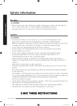 Предварительный просмотр 8 страницы Samsung DVE50M7450 SERIES User Manual