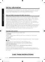 Preview for 4 page of Samsung DVE50T7455V/AC User Manual