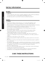 Предварительный просмотр 8 страницы Samsung DVG50R8500 Series User Manual