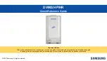 Samsung DVMS HP Quick Reference Manual preview