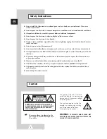 Preview for 2 page of Samsung DW21G5 Owner'S Instructions Manual