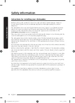 Preview for 10 page of Samsung DW50R4040F Series User Manual