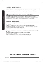 Preview for 4 page of Samsung DW50T6060 Series User Manual