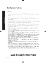 Предварительный просмотр 6 страницы Samsung DW50T6060UG User Manual