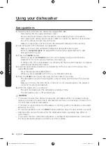 Предварительный просмотр 16 страницы Samsung DW50T6060UG User Manual