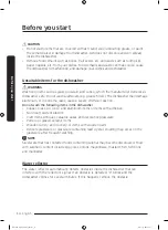 Preview for 14 page of Samsung DW60M9530F Series User Manual