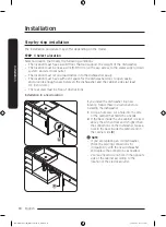 Preview for 10 page of Samsung DW60R2014 Series Installation Manual