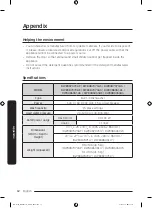 Preview for 62 page of Samsung DW80B60 Series User Manual