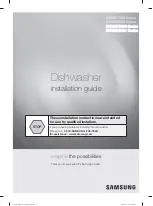 Samsung DW80K5050 Series Installation Manual предпросмотр