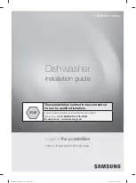 Samsung DW80M3021 Series Installation Manual предпросмотр