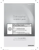 Предварительный просмотр 1 страницы Samsung DW80M9* Series Installation Manual