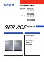 Предварительный просмотр 1 страницы Samsung DW80R5061 Series Service Manual